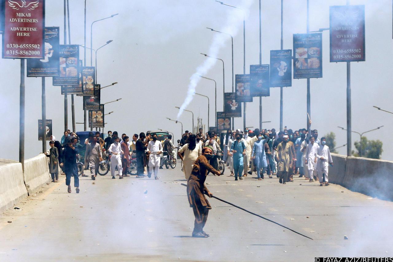 Protests against Pakistan's former PM Khan's arrest, in Peshawar