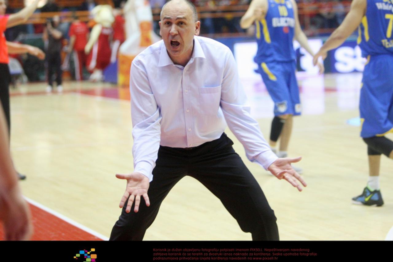 '03.03.2012., Dom sportova, Zagreb - Kosarkaska utakmica 22. kola ABA Lige, KK Cedevita - Maccabi Electra. Anzulovic Drazen. Photo: Goran Jakus/PIXSELL'