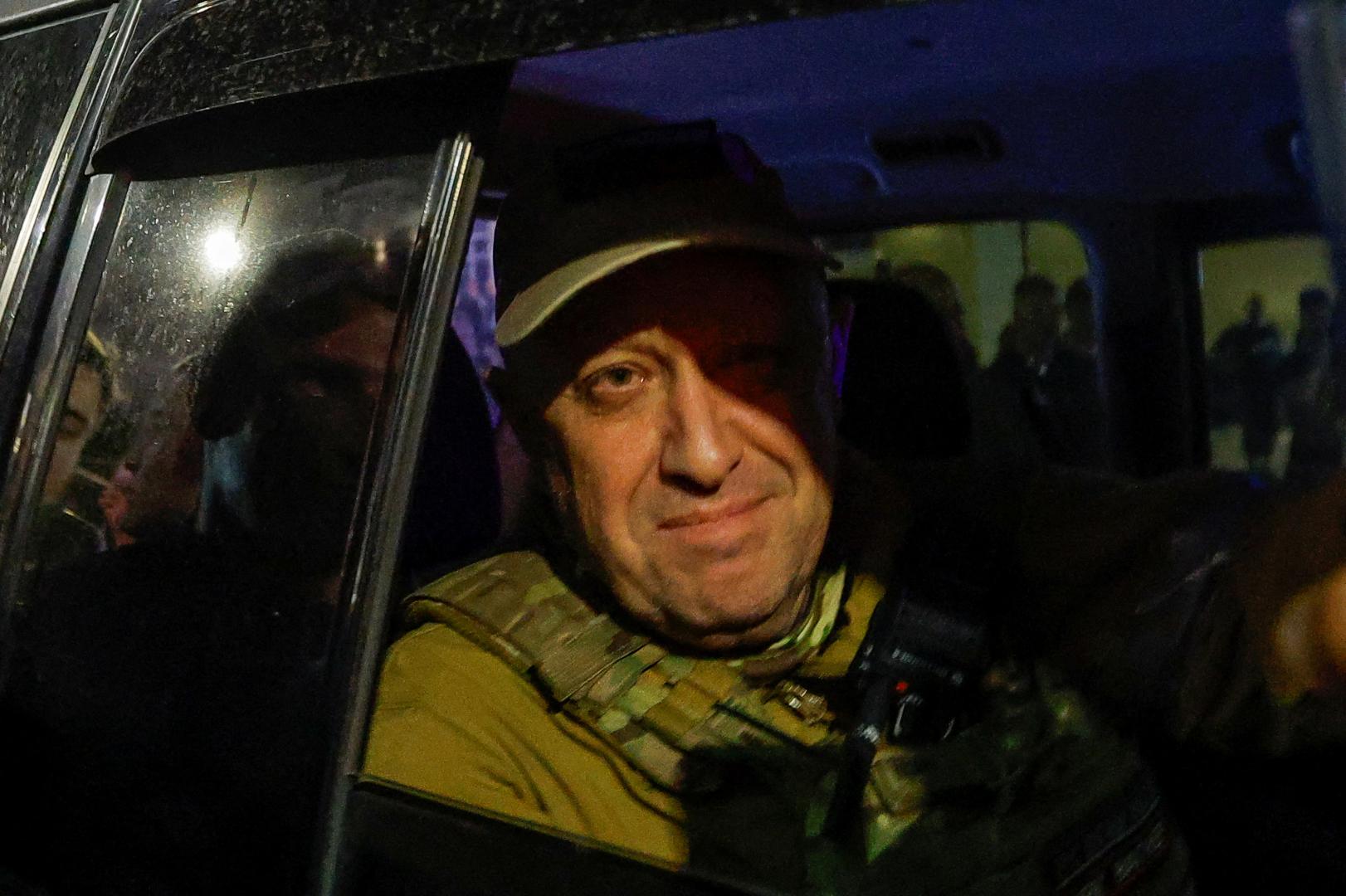 FILE PHOTO: Wagner mercenary chief Yevgeny Prigozhin leaves the headquarters of the Southern Military District amid the group's pullout from the city of Rostov-on-Don, Russia, June 24, 2023. REUTERS/Alexander Ermochenko/File Photo Photo: Alexander Ermochenko/REUTERS