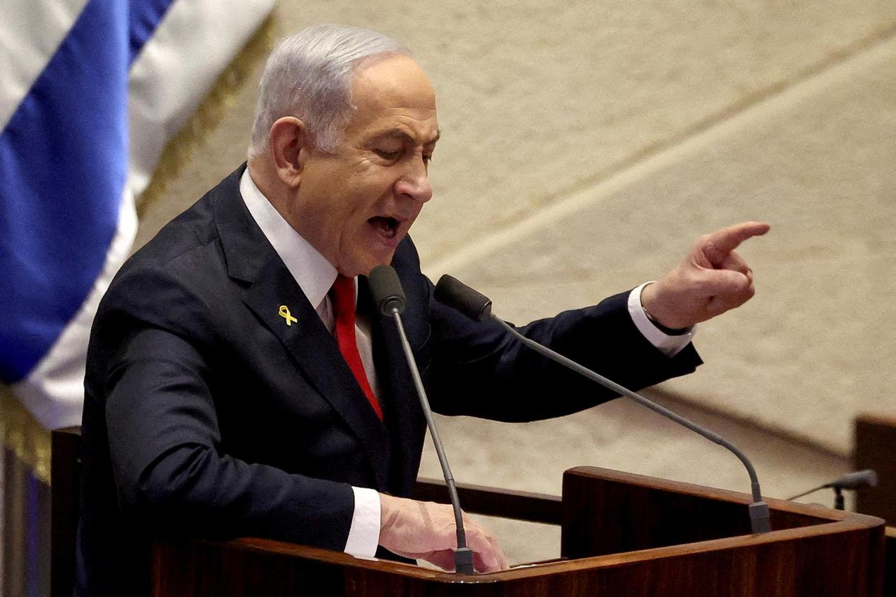 FILE PHOTO: Israeli PM Netanyahu speaks at Knesset in Jerusalem