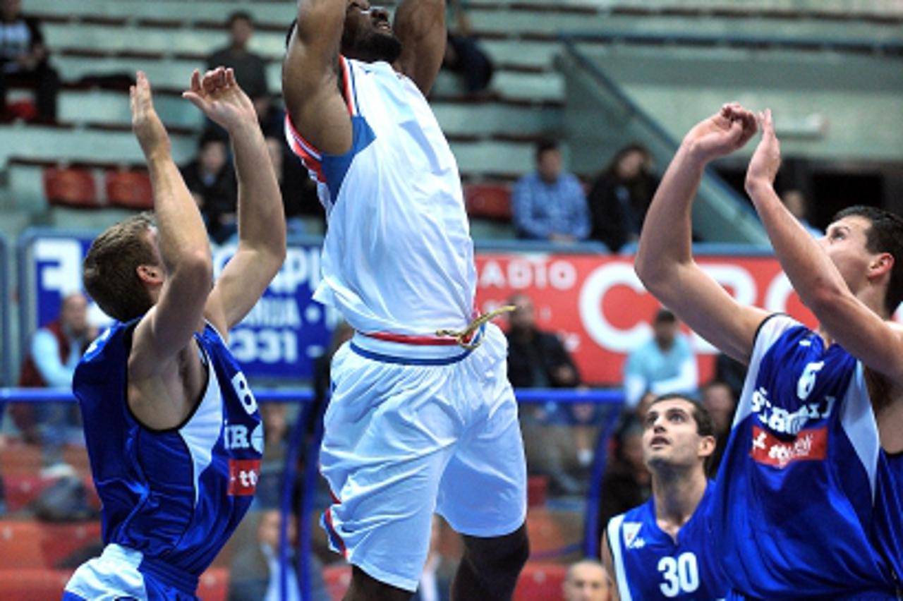 \'13.10.2010., KC Drazen Petrovic, Zagreb - 2. kolo ABA NLB Liga izmedju KK Cibona i Siroki TT Kabeli. Marcus Johnson.  Photo: Goran Stanzl/PIXSELL\'