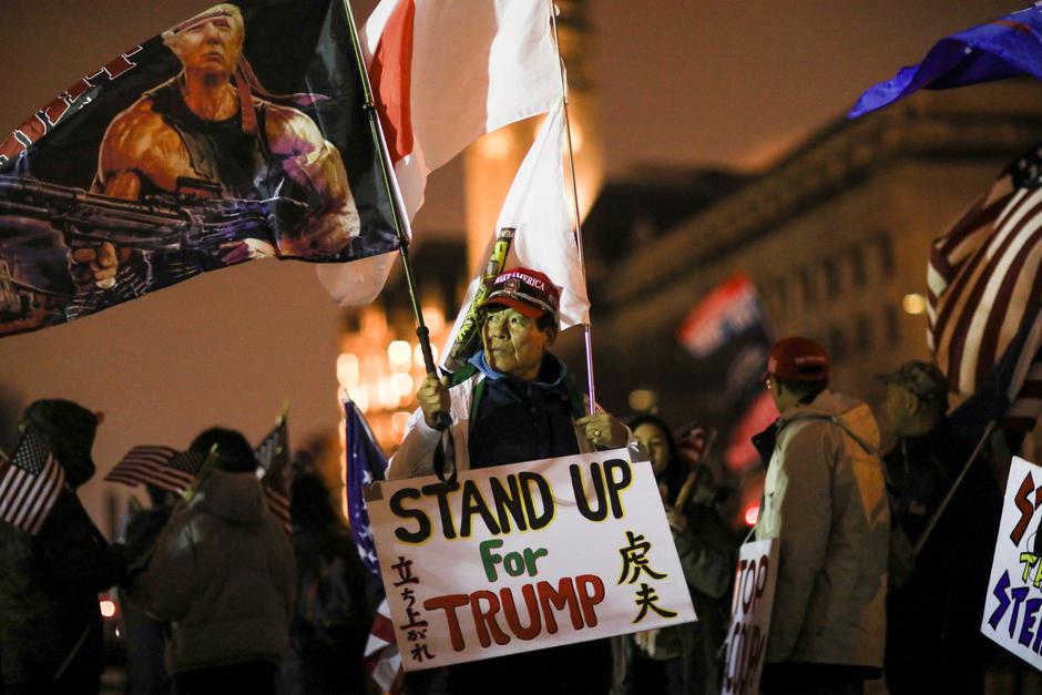 Supporters of U.S. President Donald Trump protest the U.S. presidential election results in Washington