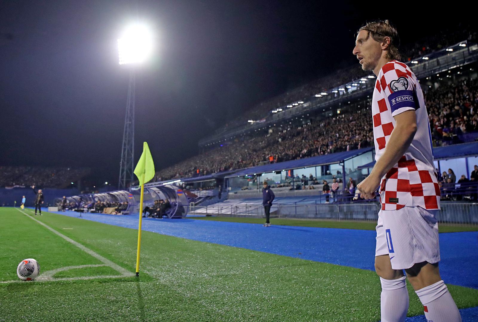 21.11.2023., stadion Maksimir, Zagreb - Kvalifikacije za UEFA Euro 2024, skupina D, Hrvatska - Armenija. Luka Modric Photo: Luka Stanzl/PIXSELL