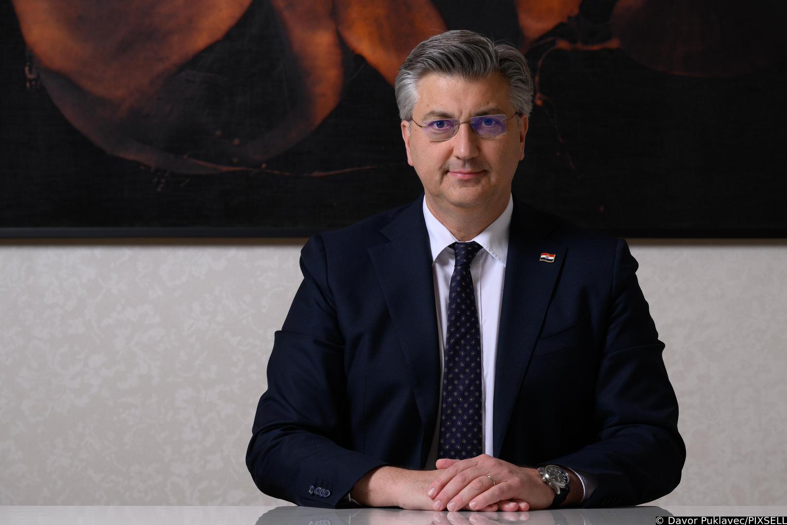 06.04.2023., Zagreb - Andrej Plenkovic, Predsjednik Vlade Republike Hrvatske.
 Photo: Davor Puklavec/PIXSELL