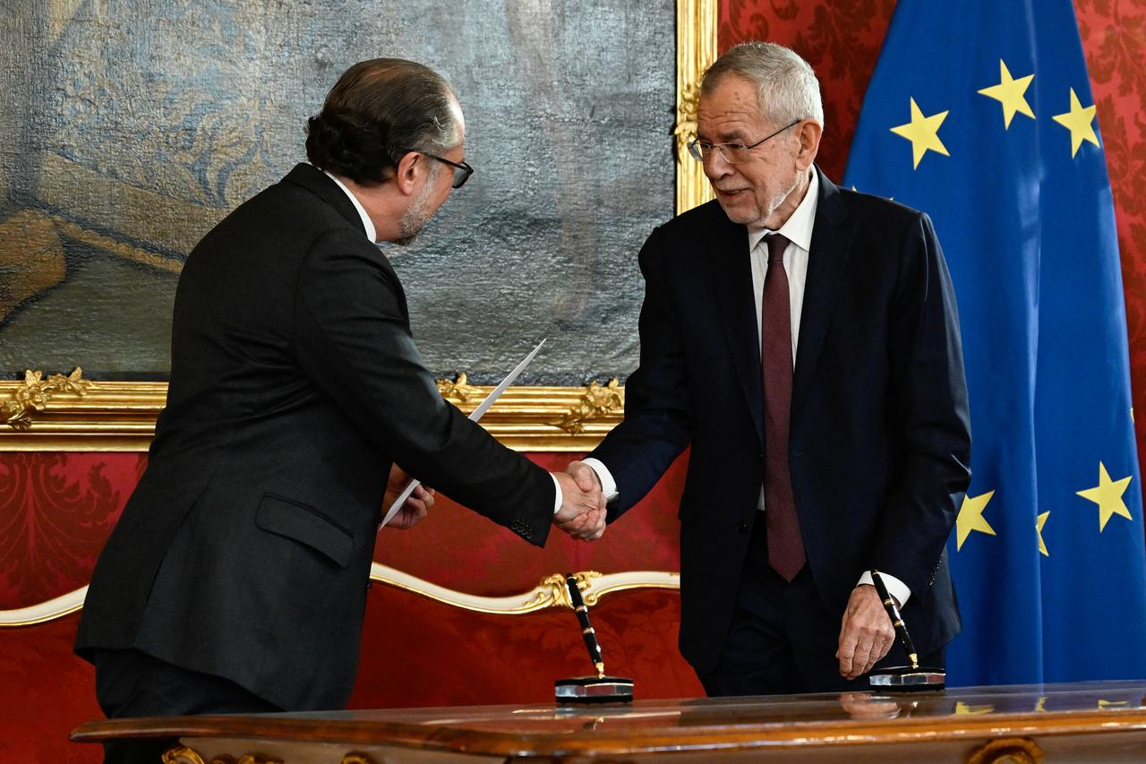 Swearing-in ceremony of Chancellor of the People's Party (OVP) Alexander Schallenberg  in Vienna