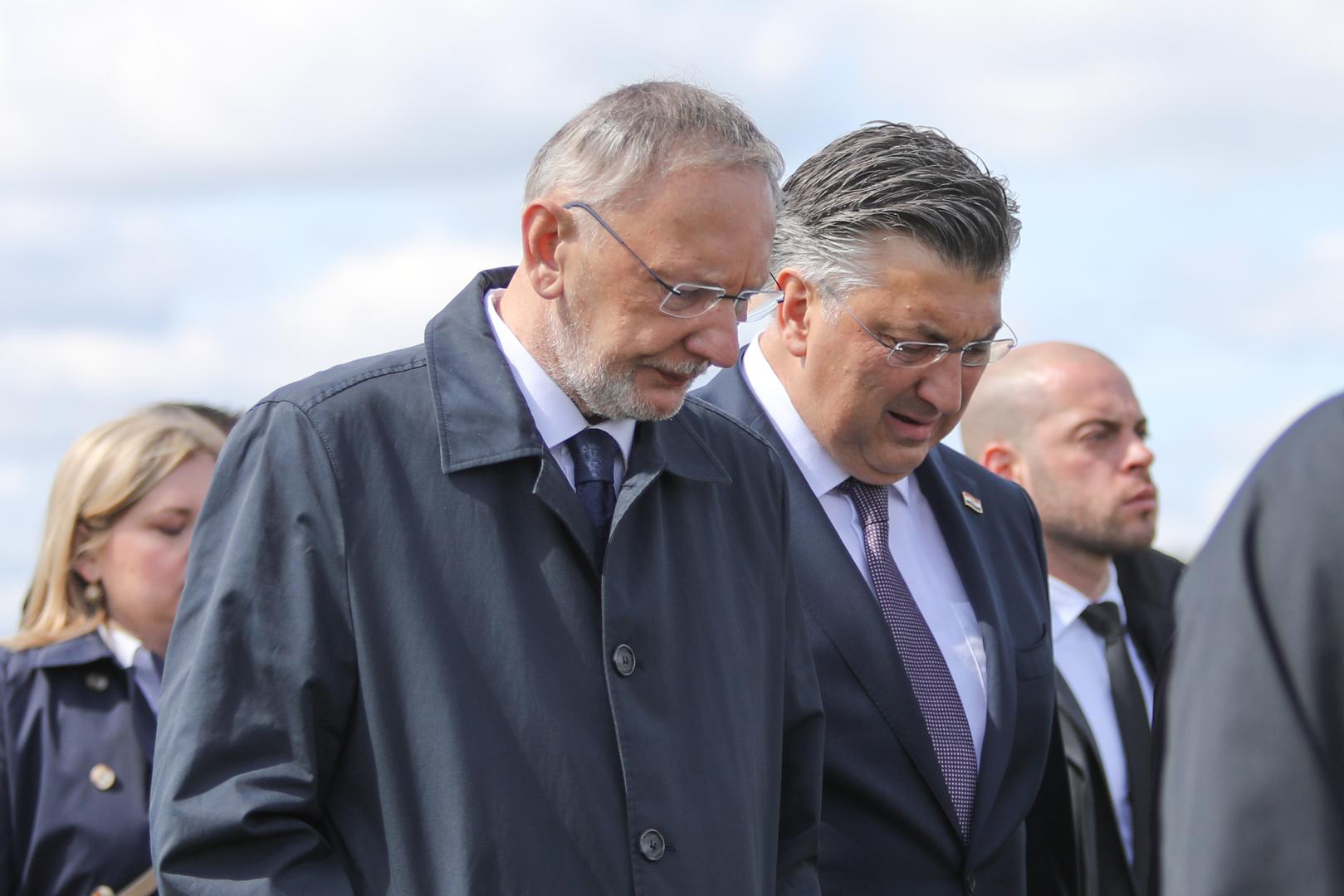 21.04.2024., Jasenovac - Povodom dana sjecanja na zrtve ustaskog logora u Jasenovcu odrzana je komemoracija te kolona sjecanja. Photo: Luka Batelic/PIXSELL