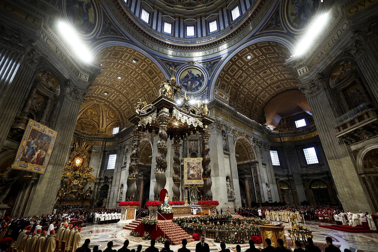 Pope Francis celebrates Mass for the Feast of Epiphany in Saint Peter's Basilica at the Vatican