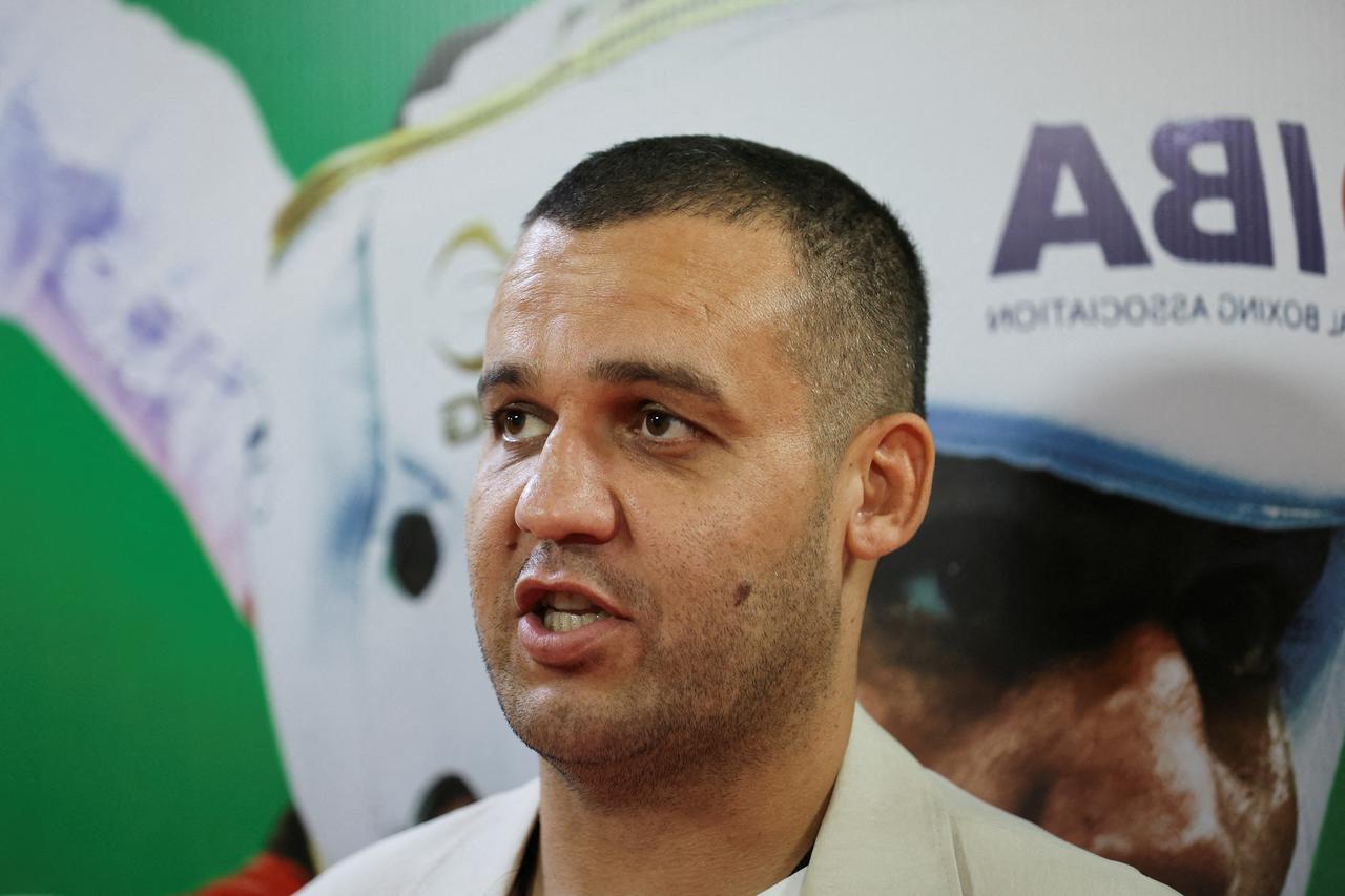 FILE PHOTO: International Boxing Association(IBA) president Umar Kremlev reacts as he speaks to media at the opening ceremony of Women's World Boxing Championships at Indira Gandhi Indoor stadium in New Delhi