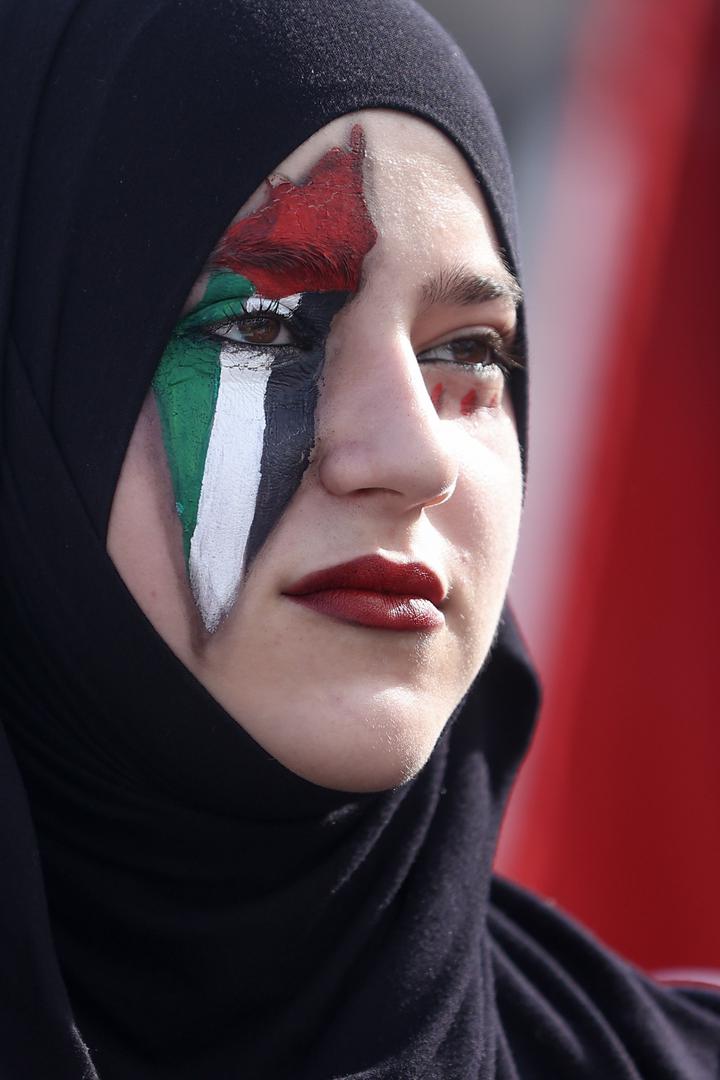 22.10.2023., Sarajevo, Bosna i Hercegovina - Prosvjed podrske Palestinskom narodu odrzan je u Sarajevu. Photo: Armin Durgut/PIXSELL