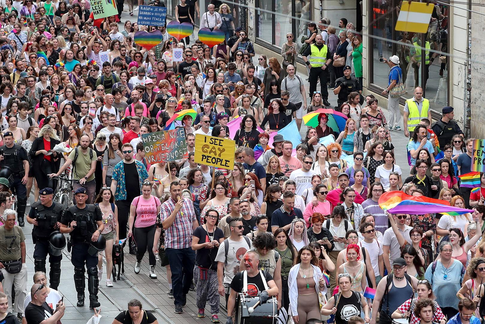 10.06.2022., Zagreb - 22. Povorka ponosa LGBTIQ+ zajednice, osoba i duginih obitelji Zagreb Pridea ove se godine odrzava pod sloganom "Zajedno za trans prava!". Photo: Matija Habljak/PIXSELL