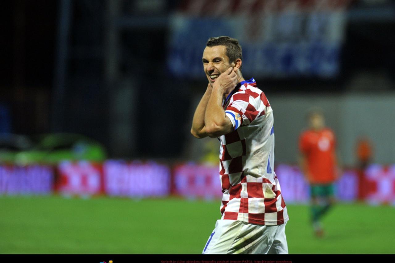 '05.09.2009.,Zagreb - Stadion u Maksimiru, kvalifikacijska utakmica za odlazak na Svjetsko prvenstvo u JAR, Hrvatska - Bjelorusija,Darijo Srna Photo: Goran Stanzl/Vecernji list'