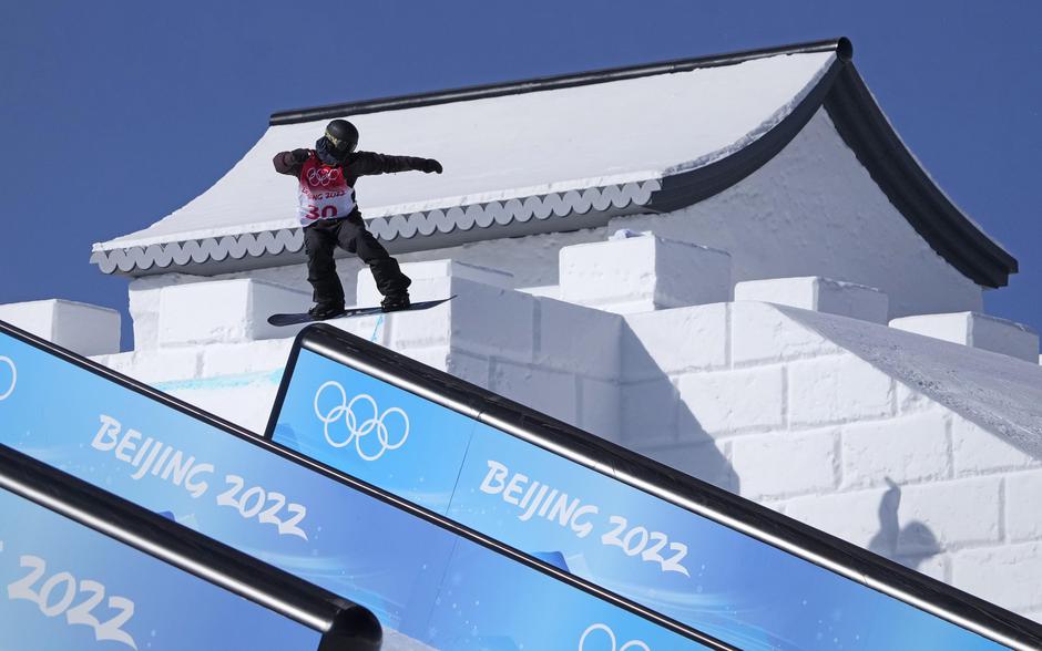 Snowboard Training Session at Winter Olympics in Zhangjiakou, China