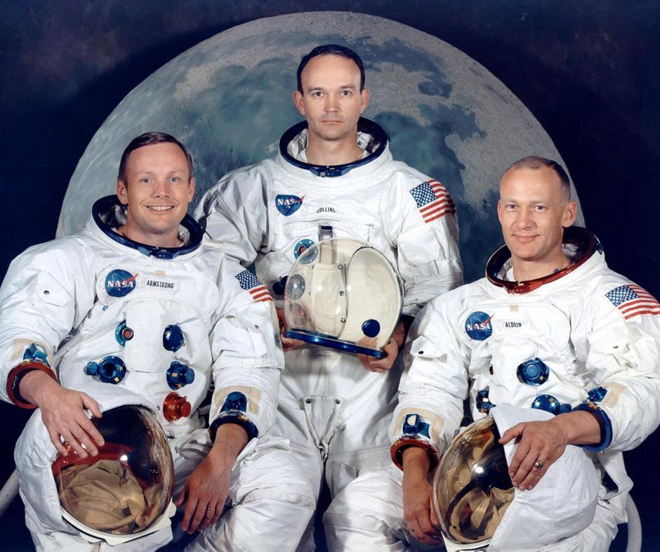 FILE PHOTO: Handout photo of Armstrong, Collins and Aldrin