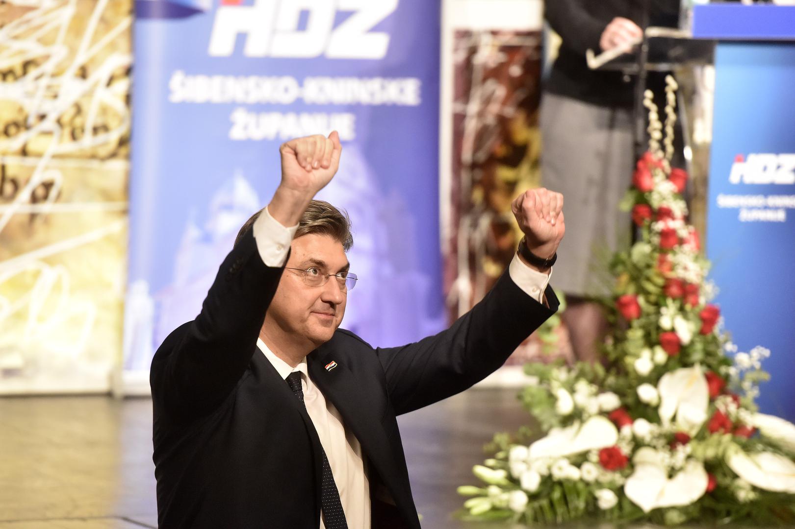 09.03.2024., Sibenik - Premijer i predsjednik stranke Andrej Plenkovic sudjelovao je na svecanom obiljezavanju 34.obljetnice HDZ-a Sibensko-kninske zupanije i grada Sibenika.  Photo: Hrvoje Jelavic/PIXSELL