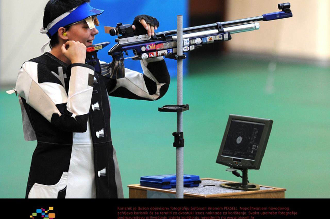 '09.08.2008,.Peking - Olimpijske igre, olimpijada, streljastvo, 10 m zracna puska, Snjezana Pejcic osvojila je broncanu medalju, 1. medalja za Hrvatsku,  Photo: Goran Stanzl/Vecernji list'