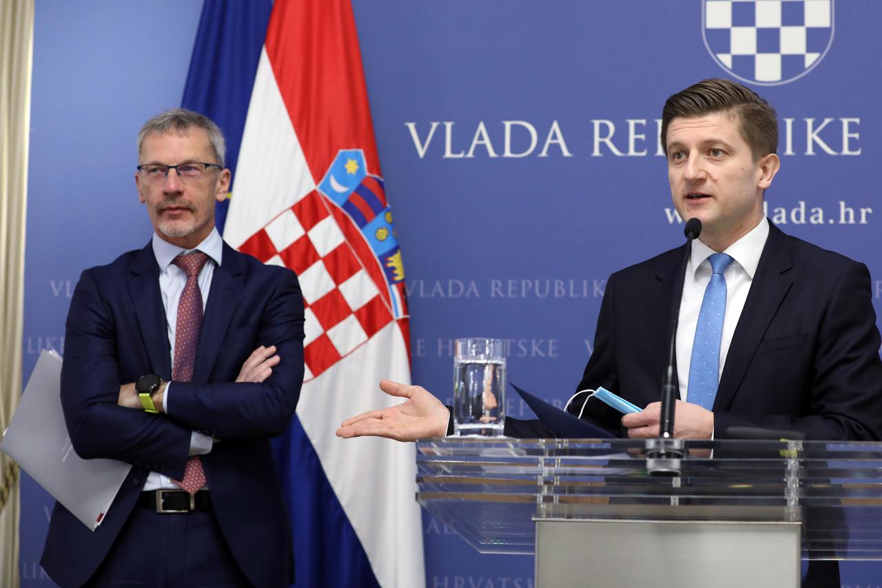 Plenković u društvu Ćorića, Marića i Vujčića predstavio Prijedlog zakona o uvođenju eura