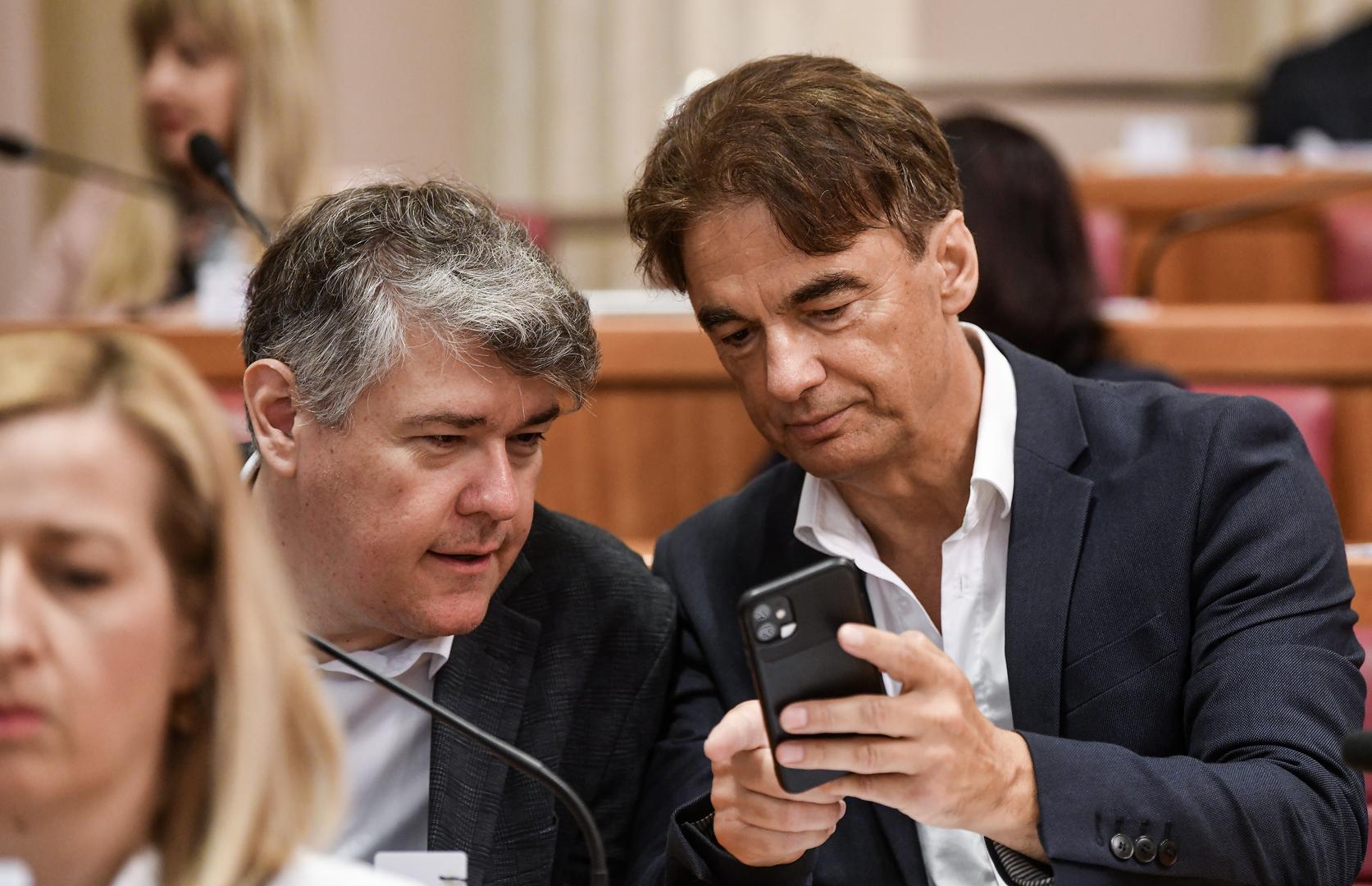 22.07.2023., Zagreb - Drugi dan izvanredne sjednica Sabora na temu plinske afere u HEP-u. Boris Lalovac, Branko Grcic Photo: Josip Regovic/PIXSELL