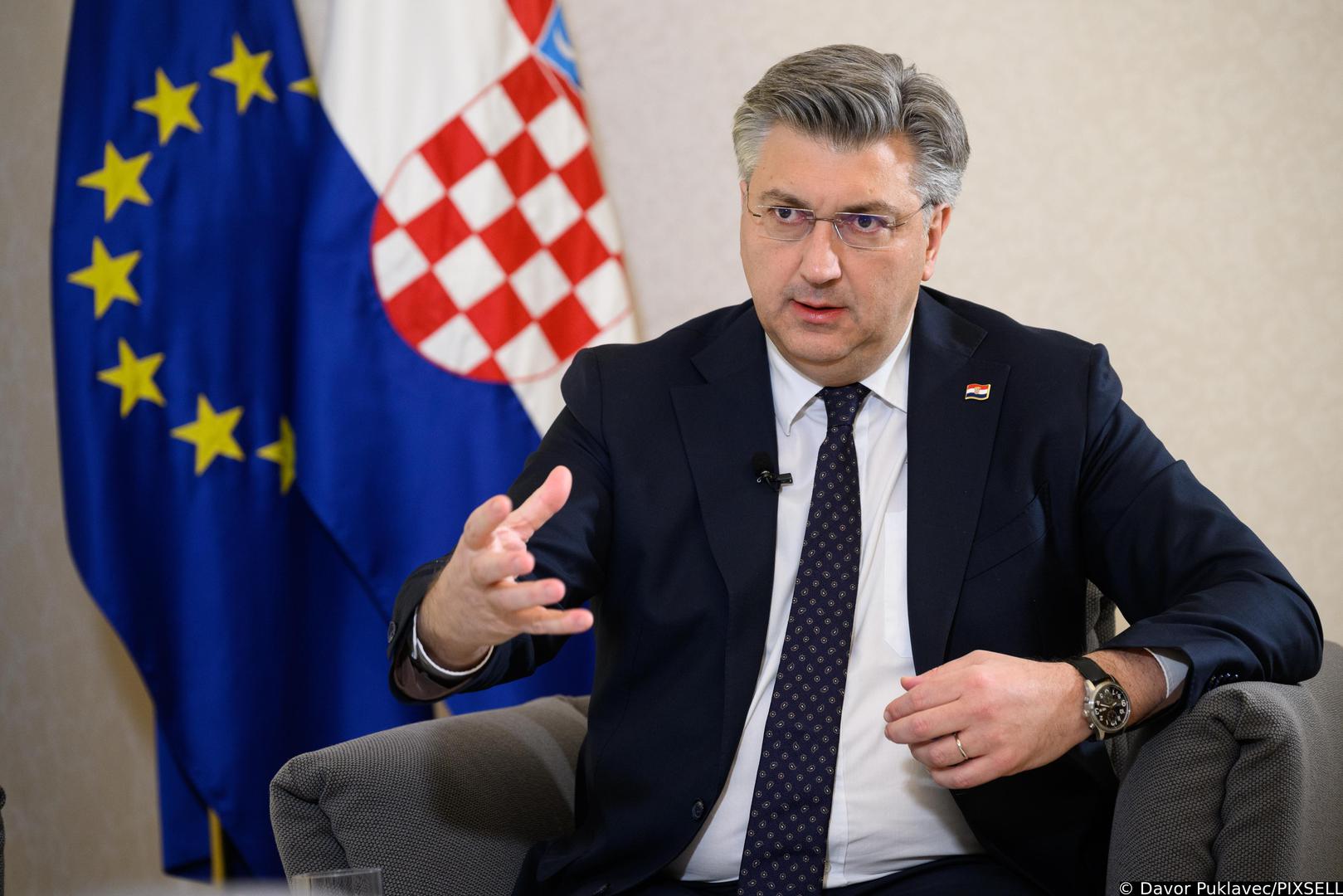 06.04.2023., Zagreb - Andrej Plenkovic, Predsjednik Vlade Republike Hrvatske.
 Photo: Davor Puklavec/PIXSELL