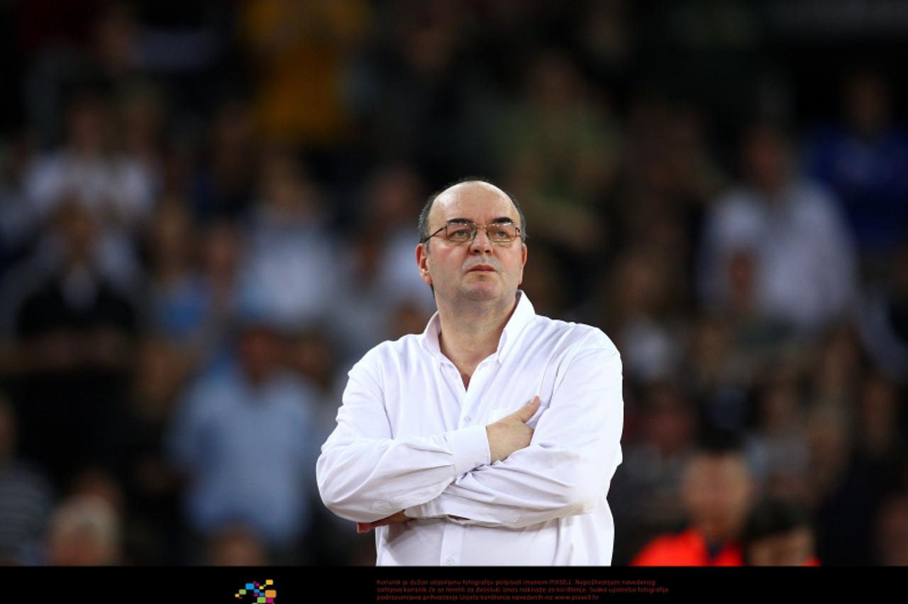 '25.04.2010. Arena, Zagreb - Kosarkaski spektakl Final 4 NLB lige, finale Cibona - Partizan.Trener Partizana  Dusko Vujosevic. Photo: Igor Kralj/PIXSELL'