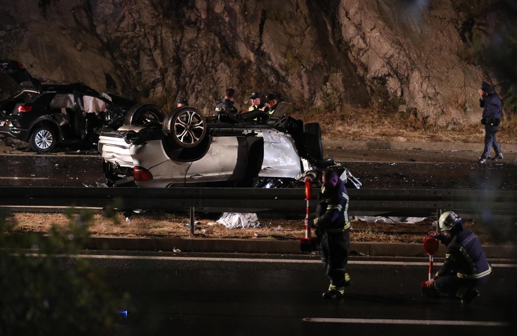 05.08.2023., Vrgorac - Tri osobe smrtno stradale u teskoj prometnoj na A1 prije izlaza Ravca u smjeru Dubrovnika. Photo: Ivo Cagalj/PIXSELL