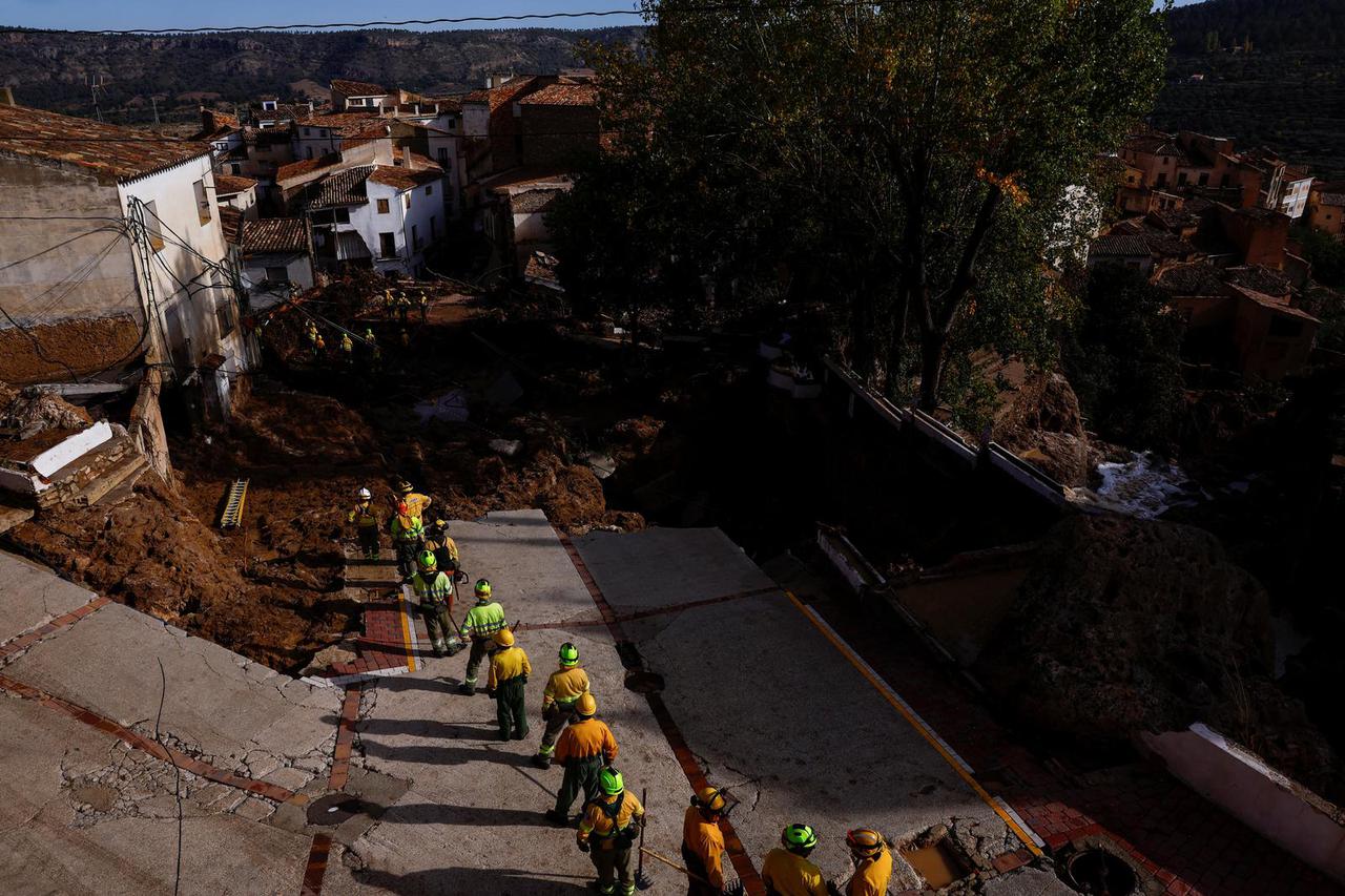 Aftermath of floods in Letur