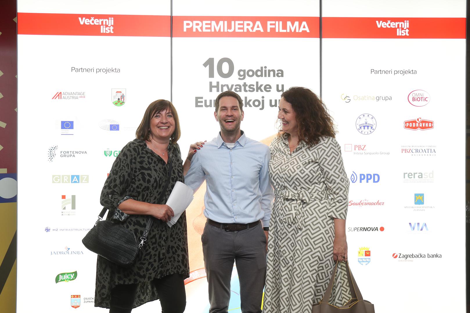 28.06.2023., Zagreb - Premijera filma Vecernjeg Lista "10 godina Hrvatske u Europskoj uniji" Photo: Matija Habljak/PIXSELL