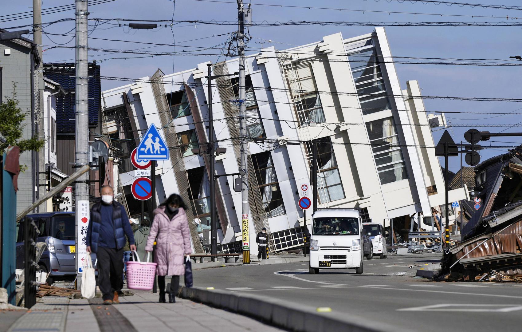 A collapsed building caused by an earthquake is seen in Wajima, Ishikawa prefecture, Japan January 2, 2024, in this photo released by Kyodo. Mandatory credit Kyodo/via REUTERS   ATTENTION EDITORS - THIS IMAGE HAS BEEN SUPPLIED BY A THIRD PARTY. MANDATORY CREDIT. JAPAN OUT. NO COMMERCIAL OR EDITORIAL SALES IN JAPAN. Photo: KYODO/REUTERS