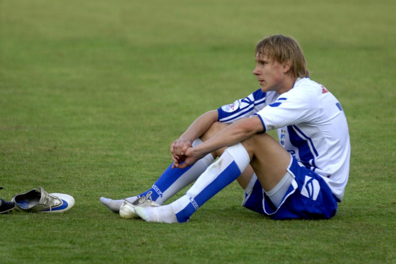 'sport-22.04.2009.osijek,hrvatska,nogometna utakmica izmedju osijek i intera,domagoj vida nakon utakmice vidno razocaran Photo: Davor Javorovic/Vecernji list'