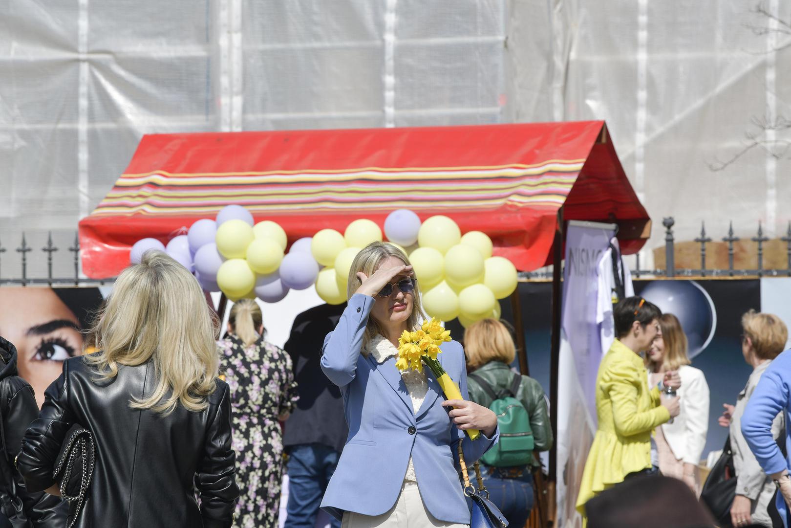 26.03.2022., Zagreb - Udruga Life Europa Donna i Sve za nju obiljezili su Medjunarodni Dan Narcisa na Cvjetnim trgu. 

 Photo: Sandra Simunovic/PIXSELL