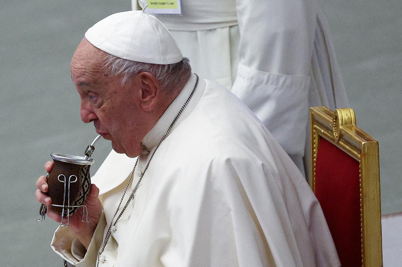 Pope Francis attends the General Congregation of Synod of Bishops, in Vatican City 