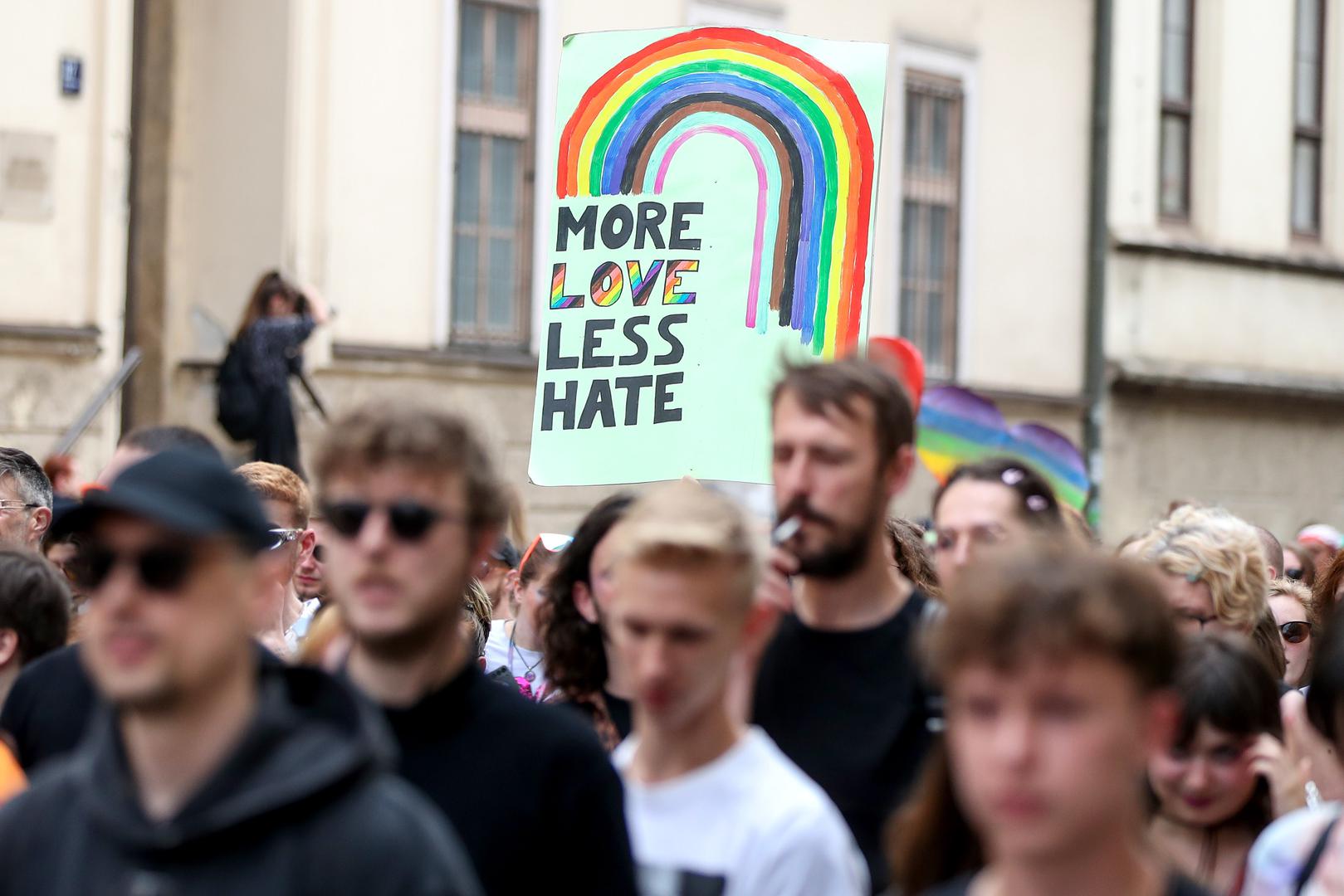 10.06.2022., Zagreb - 22. Povorka ponosa LGBTIQ+ zajednice, osoba i duginih obitelji Zagreb Pridea ove se godine odrzava pod sloganom "Zajedno za trans prava!". Photo: Matija Habljak/PIXSELL