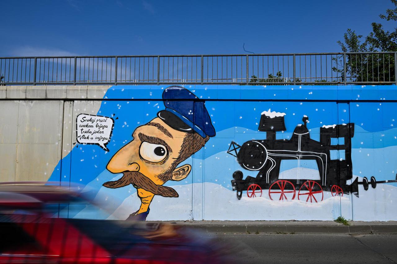 Zagreb: Napravljen mural ,,Vlak u snijegu'' u čast Mati Lovraku