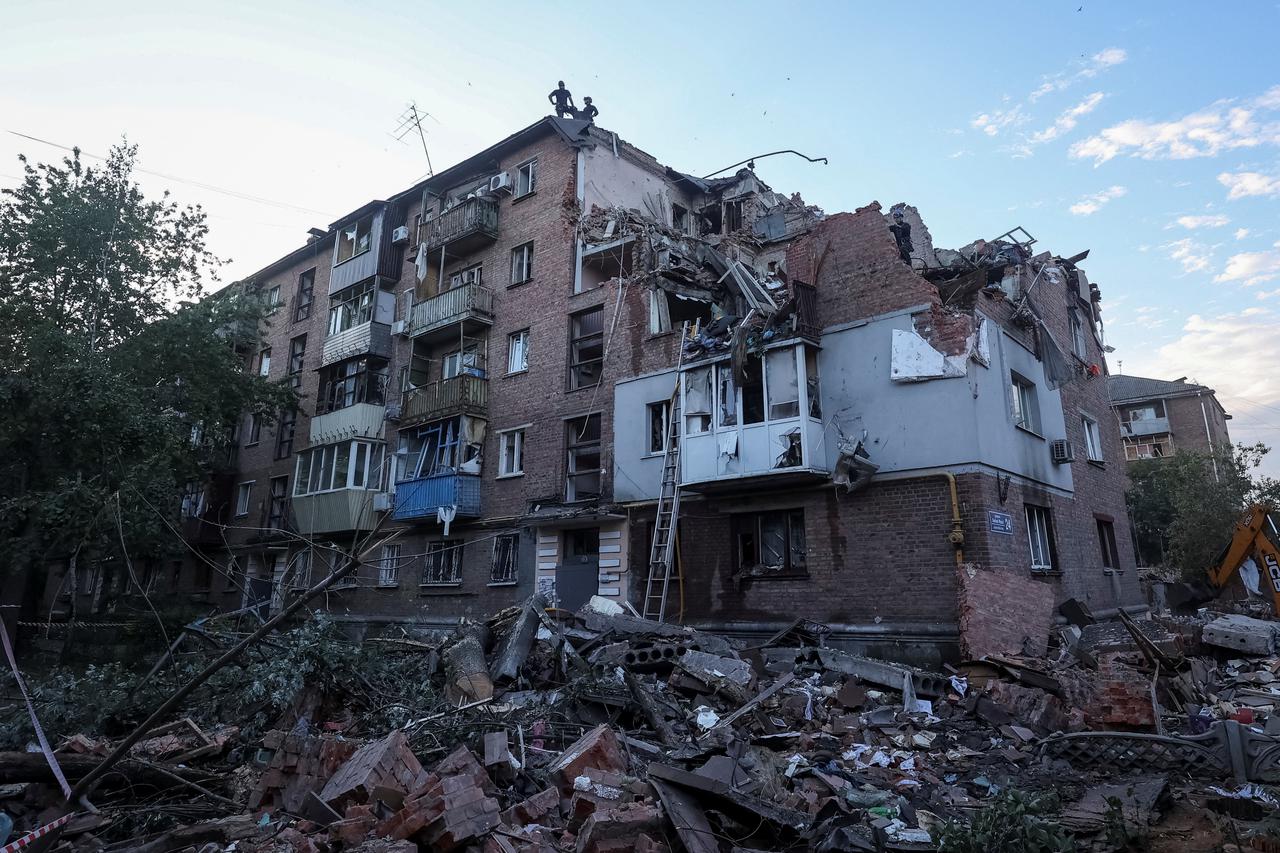 Aftermath of a Russian missile attack in Kharkiv