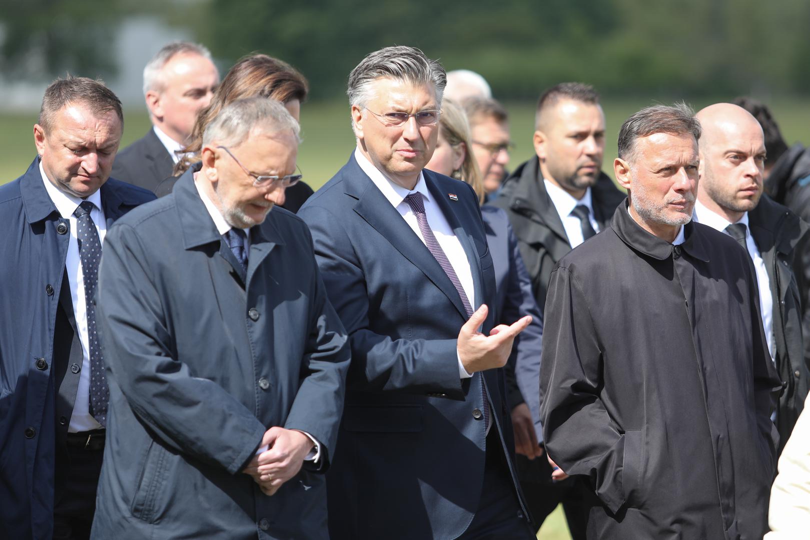 21.04.2024., Jasenovac - Povodom dana sjecanja na zrtve ustaskog logora u Jasenovcu odrzana je komemoracija te kolona sjecanja. Photo: Luka Batelic/PIXSELL