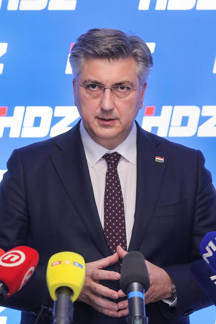 04.03.2024., Zagreb - U GO HDZ-a Grada Zagreba odrzana je sjednica sireg predsjednistva HDZ-a. Andrej Plenkovic. Photo: Tomislav Miletic/PIXSELL