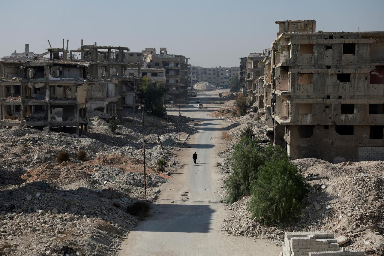 Scenes from al-Yarmouk Palestinian refugee camp, in Damascus