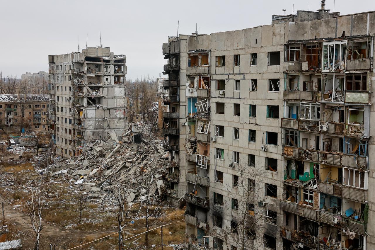 Views of Russian-controlled Avdiivka town in Donetsk region