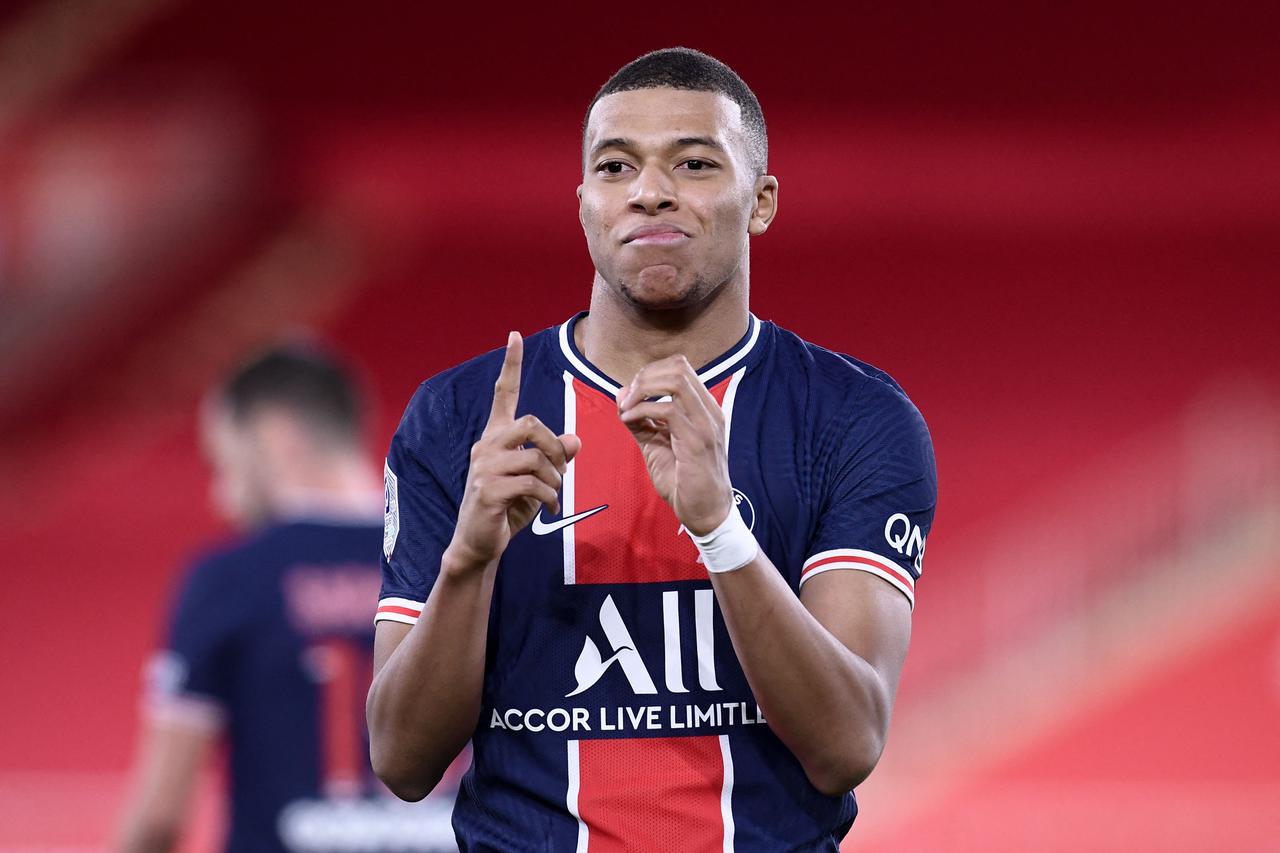 Match de championnat de Ligue 1 Uber Eats opposant l'AS Monaco (ASM) au Paris Saint-Germain (PSG) au stade Louis II à Monaco