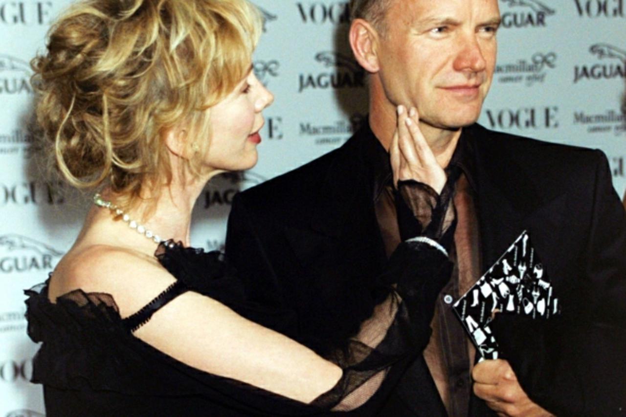 'Pop star Sting and his wife Trudie Styler during the \'Its Fashion\' charity gala dinner at Waddesdon Manor, Buckinghamshire. The dinner, in aid of the Macmillan Cancer Relief charity, was attended b