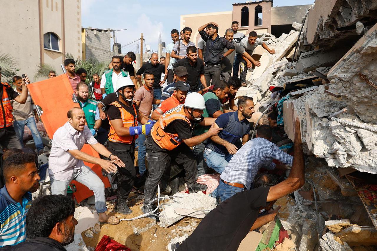 Aftermath of Israel strikes on Gaza following a Hamas surprise attack