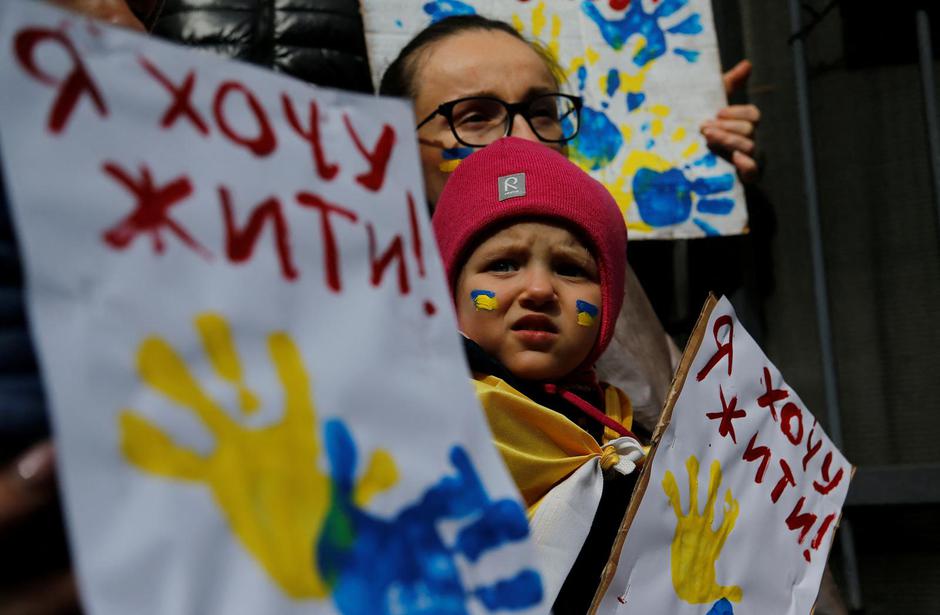 Anti-war protest against Russian invasion of Ukraine, in Ankara