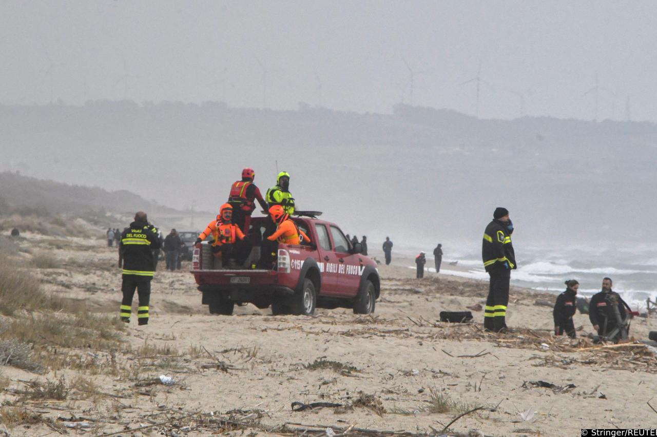 Bodies wash ashore in a suspected migrant shipwreck, in Cutro