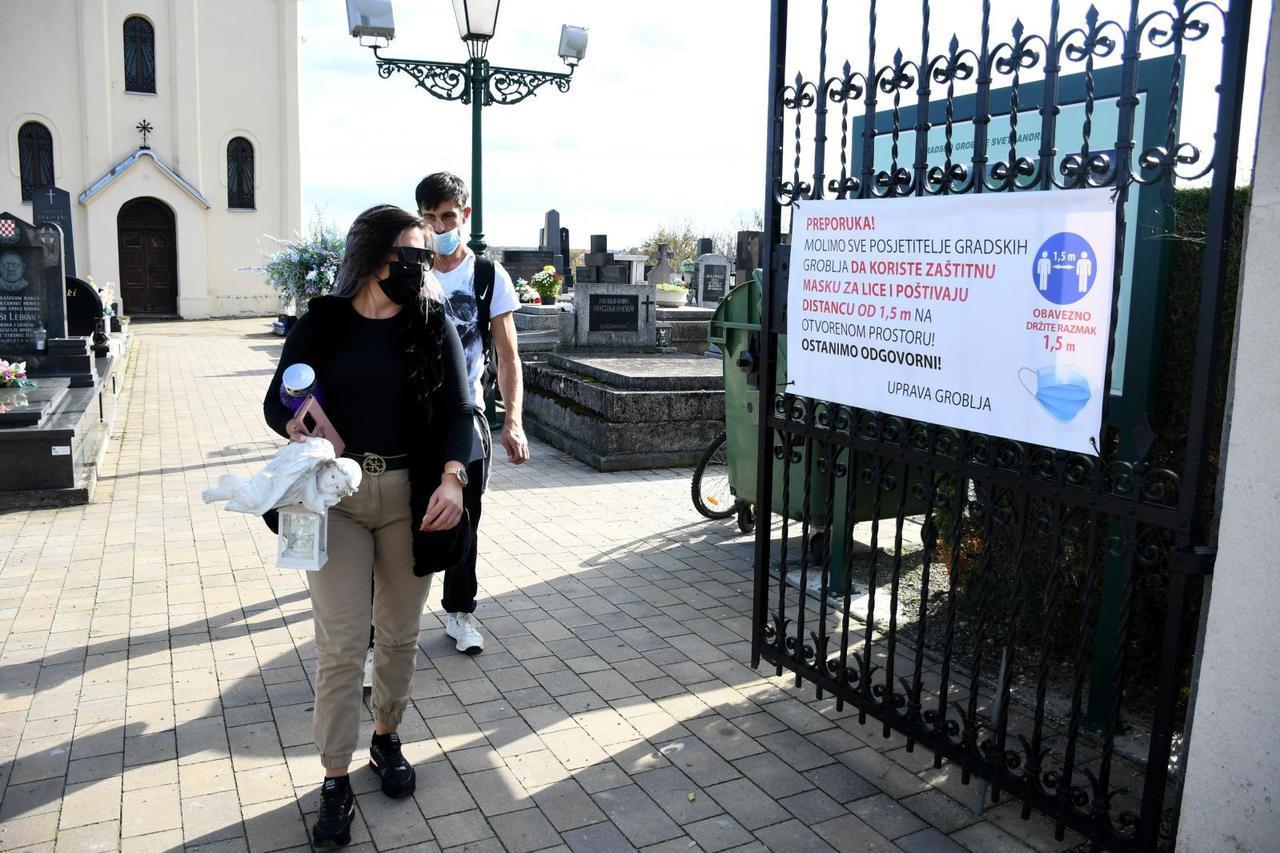 Bjelovar. Od danas je obavezno nošenje maski na grobljima