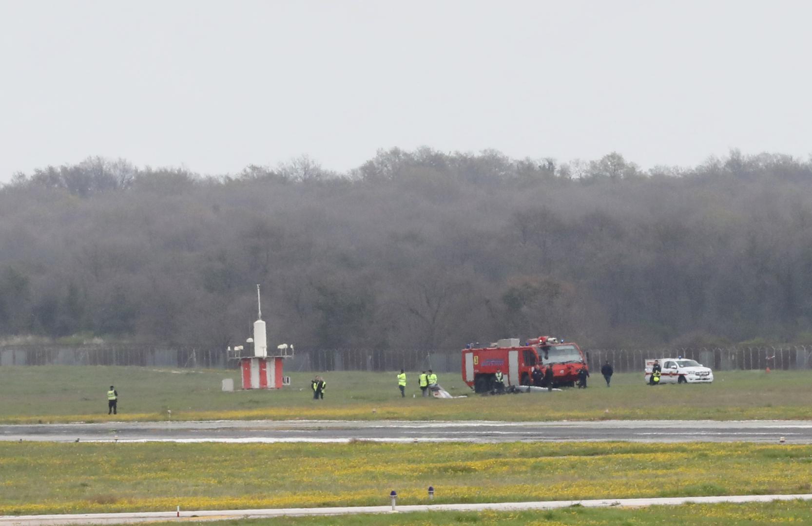 31.03.2023., Pula - U Zracnoj luci Pula pri polijetanju je pao je mali privatni avion pri cemu su poginule dvije osobe. Photo: Srecko Niketic/PIXSELL