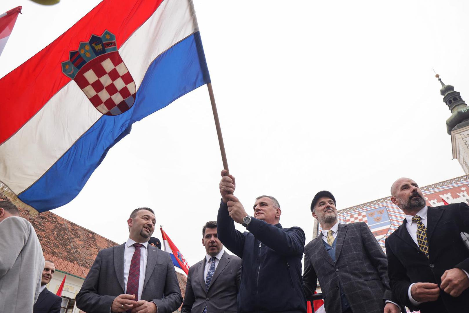 26.03.2024., Zagreb - Predaja Drzavnom izbornom povjerenstvu prijedloga lista i kandidata za parlamentarne izbore - Most, Hrvatski suverenisti, Nezavisna lista mladih i Hrvatske konzervativne stranke. Miro Bulj. Photo: Luka Stanzl/PIXSELL