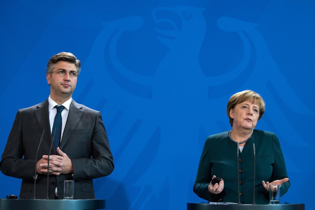 Andrej Plenković i Angela Merkel