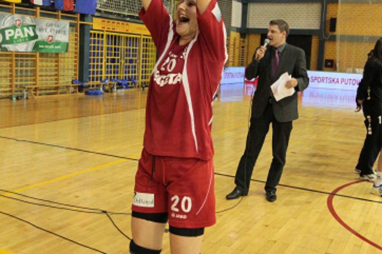 '22.04.2012., sportska dvorana Strukovne skole, Djurdjevac - Finale Hrvatskog kupa, RK Podravka Vegeta - RK Lokomotiva. Pobijedile su Podravkasice. Miranda Tatari. Photo: Marijan Susenj/PIXSELL'