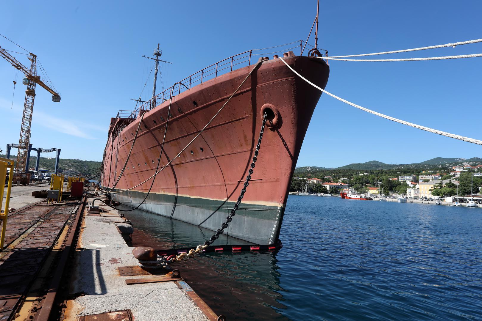 19.05.2022., Kraljevica - Obilazak broda Galeb u brodogradilistu Kraljevica. Galeb je u fazi radova na obnovi i preoblikovanju u brod muzej.   Photo: Goran Kovacic/PIXSELL