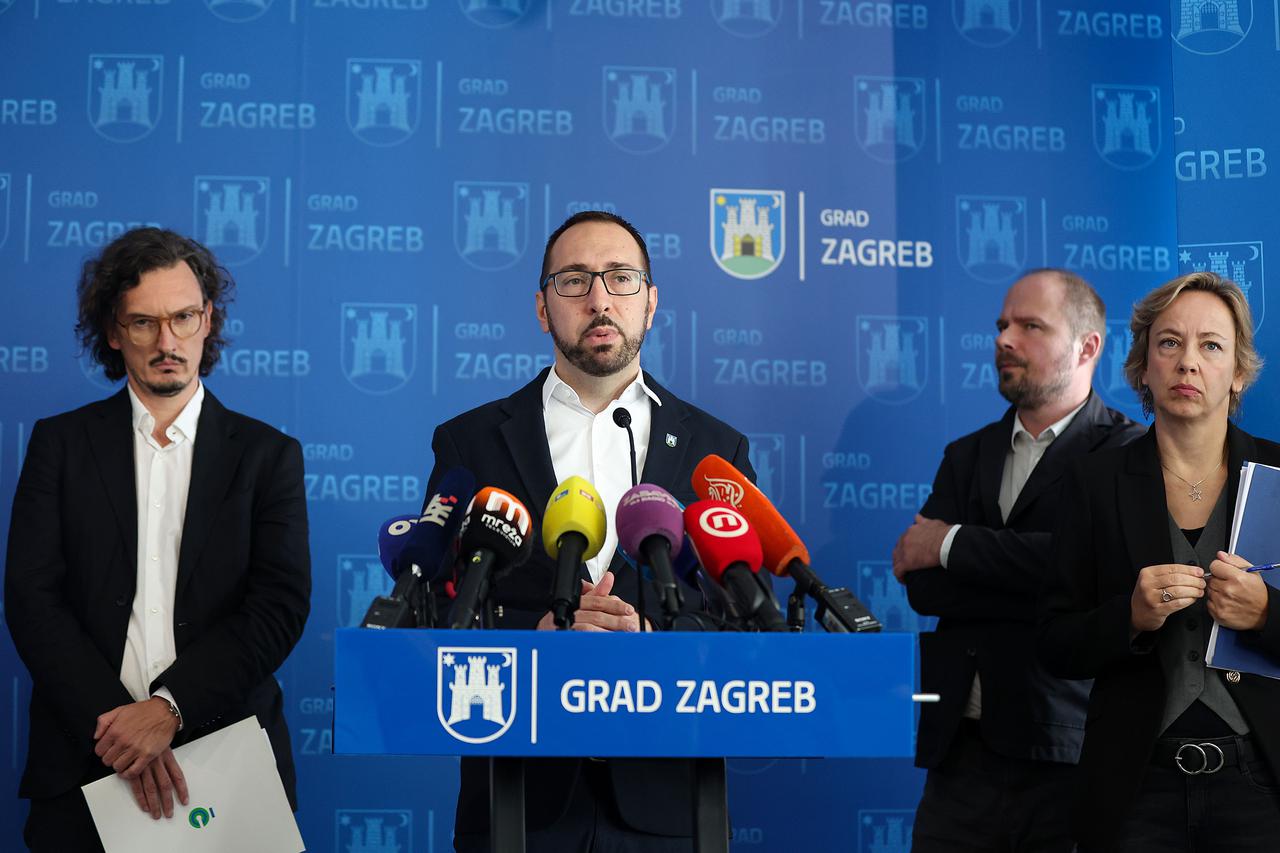 Zagreb: Gradonačelnik Tomašević i suradnici održali konferenciju za medije