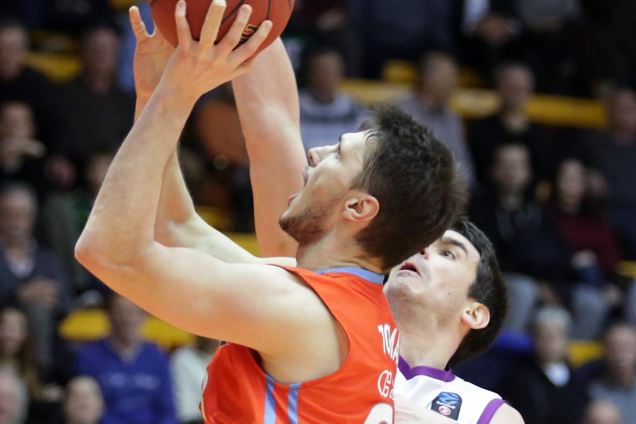 08.02.2017., Dom sportova, Zagreb - 6. kolo skupine H TOP-16 Eurokupa, KK Cedevita - Unicaja Malaga. Marko Tomas.  Photo: Luka Stanzl/PIXSELL